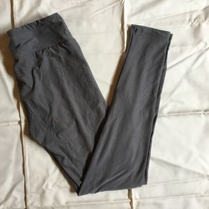 LuLaRoe OS Leggings solid gray